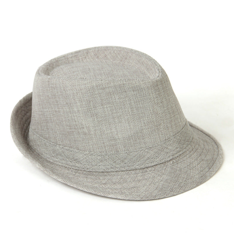 Manufacturers Supply Jazz Hat British Style Cotton And Linen Solid Color Top Hat