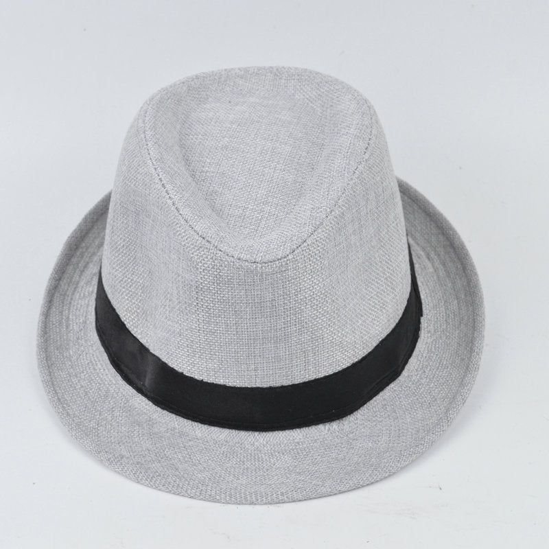 Manufacturers Supply Jazz Hat British Style Cotton And Linen Solid Color Top Hat
