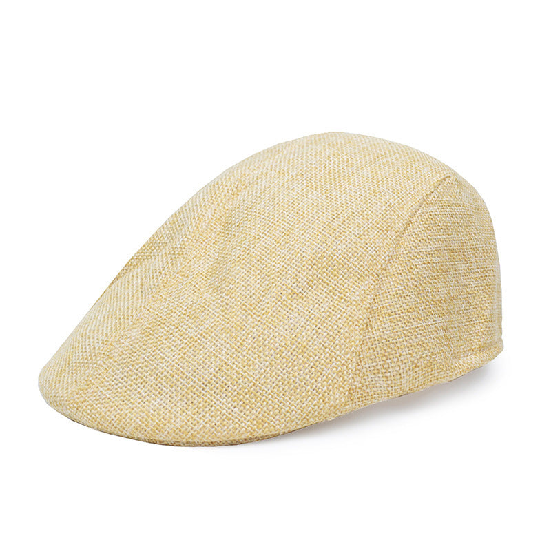 Cotton And Linen Beret Men's Retro Peaked Cap